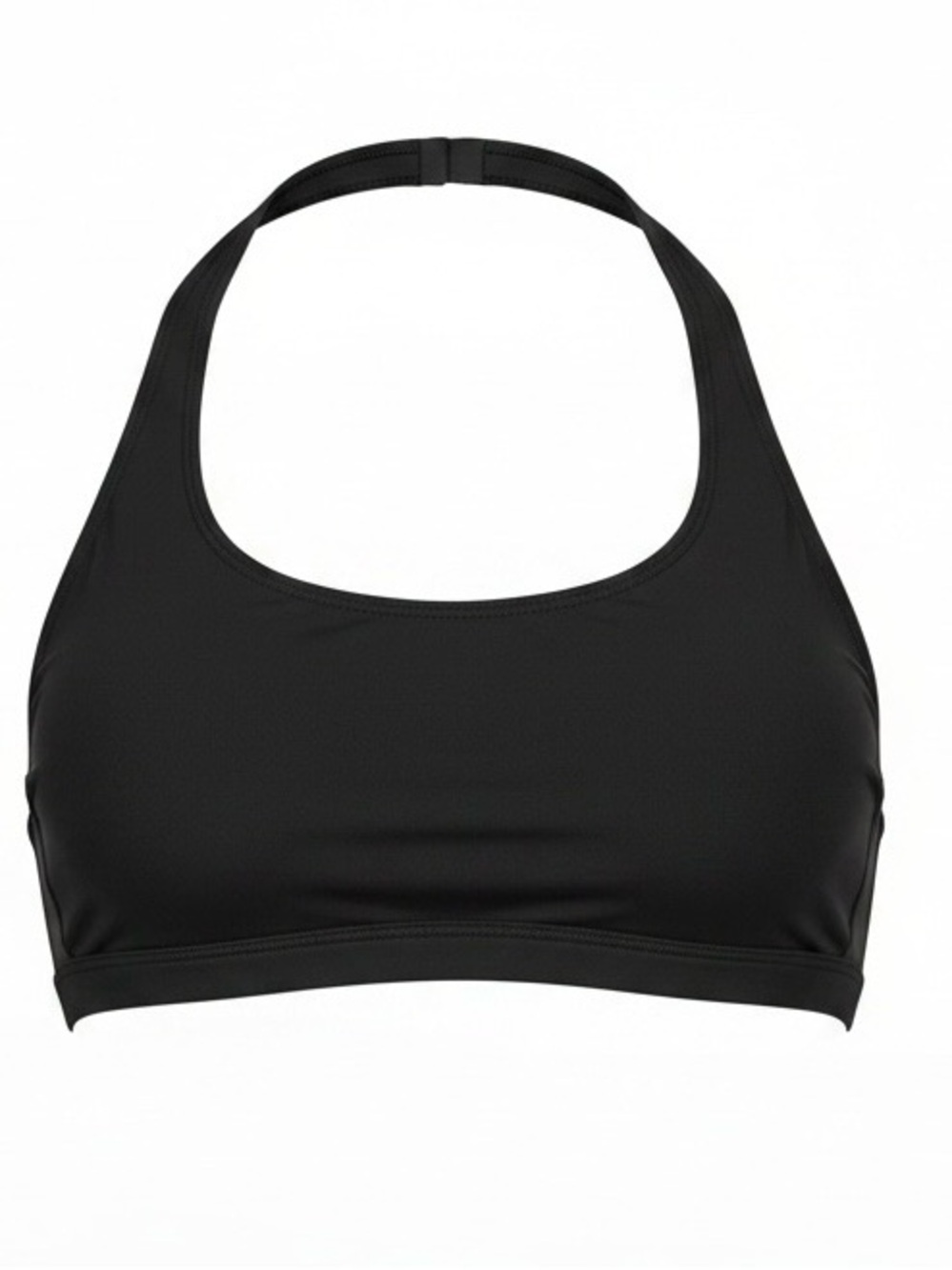 SKIMS Signature Swim Halter Scoop Bikini Top Onyx Black XL Swimwear NWT Bralette